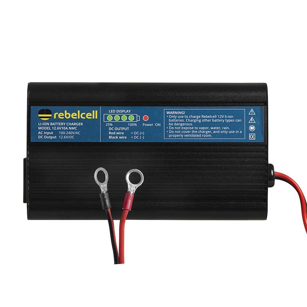 Rebelcell charger for Li-Ion 12.6V 10A max 70Ah battery - Green Trail ...