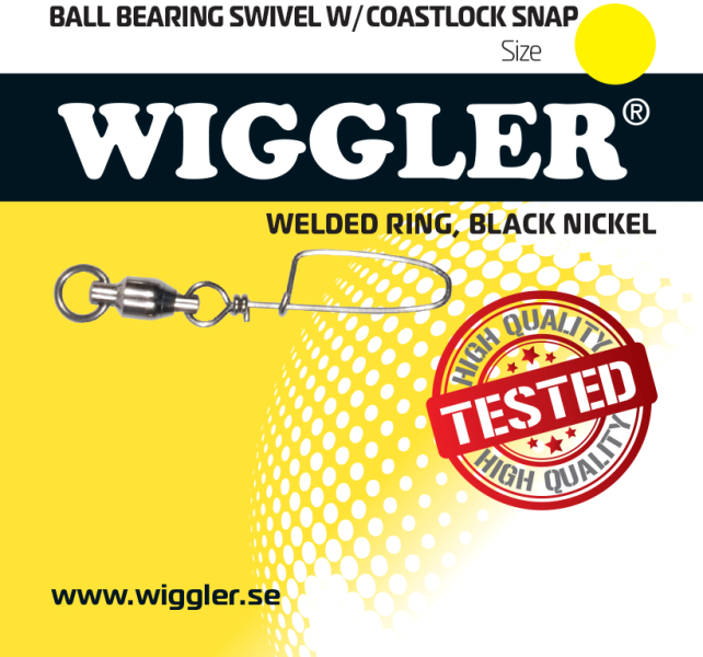 Wiggler Ball Bearing W/coastlock Snap - Fishing leaders and lure snaps - 3950001240820 - 1