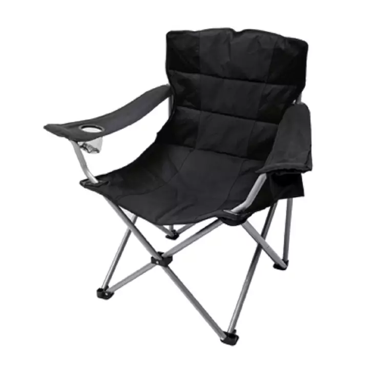 BasicNature holiday, black camping chair - Camping beds and sleeping pads - 4021504279941 - 1