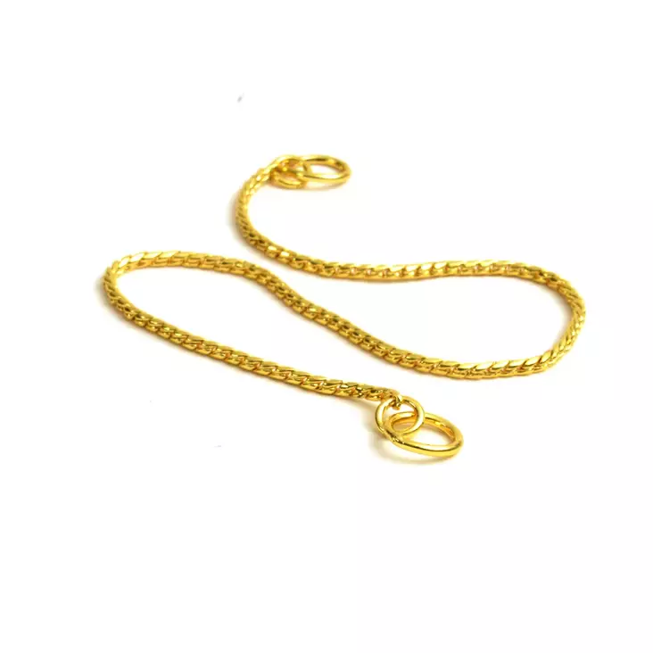 Jokke Snake guldpläterad 3,5 mm utställnings halsband - Hundhalsband och selar - 3950001288631 - 1