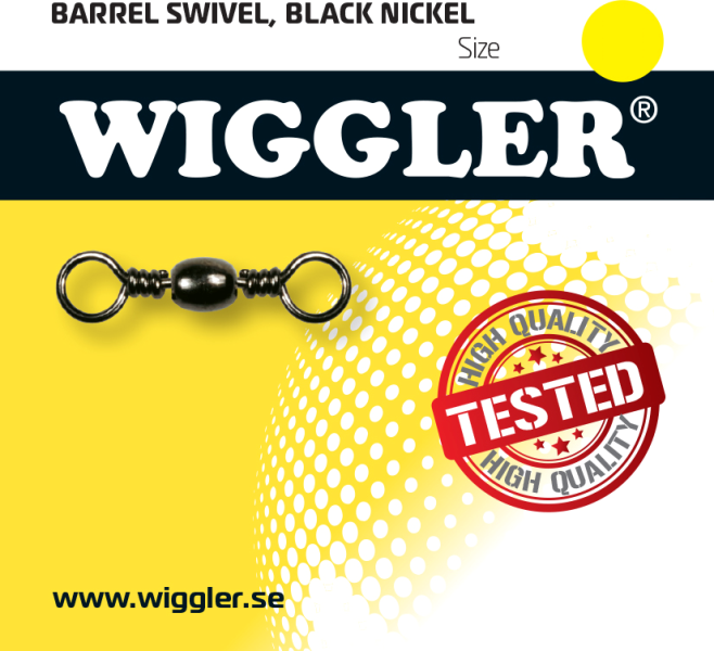 Wiggler Barrel Swivel, black nickel - Fishing leaders and lure snaps - 3950001240851 - 1