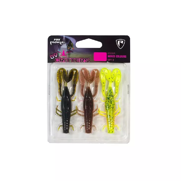 Fox Rage Critter UV 7cm / 2,5" 3st färg sortiment - krabbjiggar - Jiggar - 5056212116232 - 1