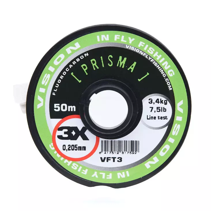 Vision Prisma Fluorocarbon Tippet- Leader material 3X - Fly fishing lines and leaders - 6417512817592 - 1