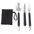 Camping cutlery set 3 different cutlery + protective bag - Hiking food - 6420071115153 - 3