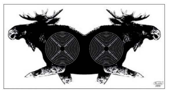 Älgtavla luftgevär 41 18,5x11cm 100st - Skjutstöd och tavlor - 6410362404103 - 2
