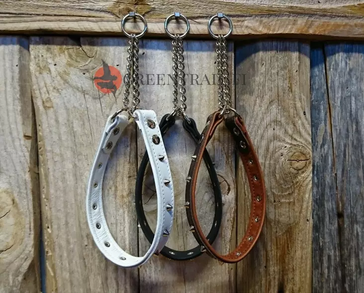 Nahka-Nasta ½-check rivet collar 60cm and 30mm - Dog collars and harnesses - 3950001237783 - 1