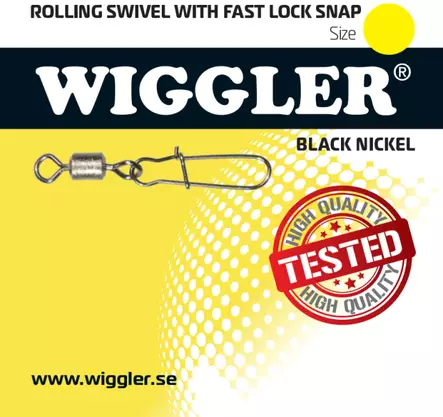 Wiggler Rolling swivel with fast lock snap - Fishing leaders and lure snaps - 3950001240844 - 1