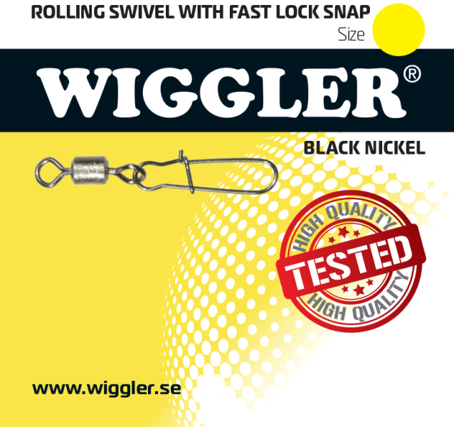 Wiggler Rolling swivel with fast lock snap - Fishing leaders and lure snaps - 3950001240844 - 1