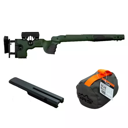 GRS Bifrost Tikka T3/T3X Stock + Bag Rider Combo med grön stock - Kolv till vapen - 3950001298616 - 1