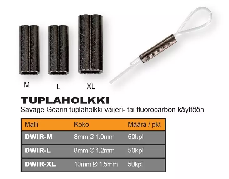 SG Double Wire Crimp Dubbel pressholk - Fiskarens arbetsredskap och tillbehör - 3950001252366 - 1