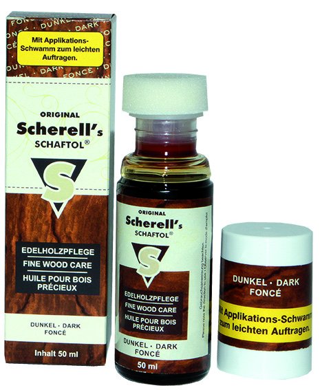 Scherell`s Schaftol stock oil 50ml + application sponge - Aseen puhdistus - 4017777238174 - 1