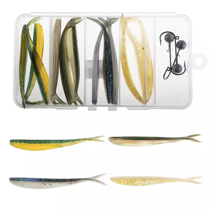 VEKA Vertical jig set 100 mm - 3 heads 7g and 12 jigs - Jigs - 6420071101606 - 1