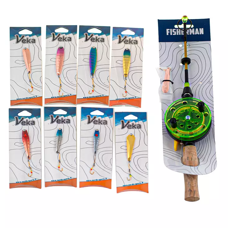 Komplett isfiskespöset för vinterfiskare 2 - Pimpelspön ,pimpelrullar - 3950001300746 - 1