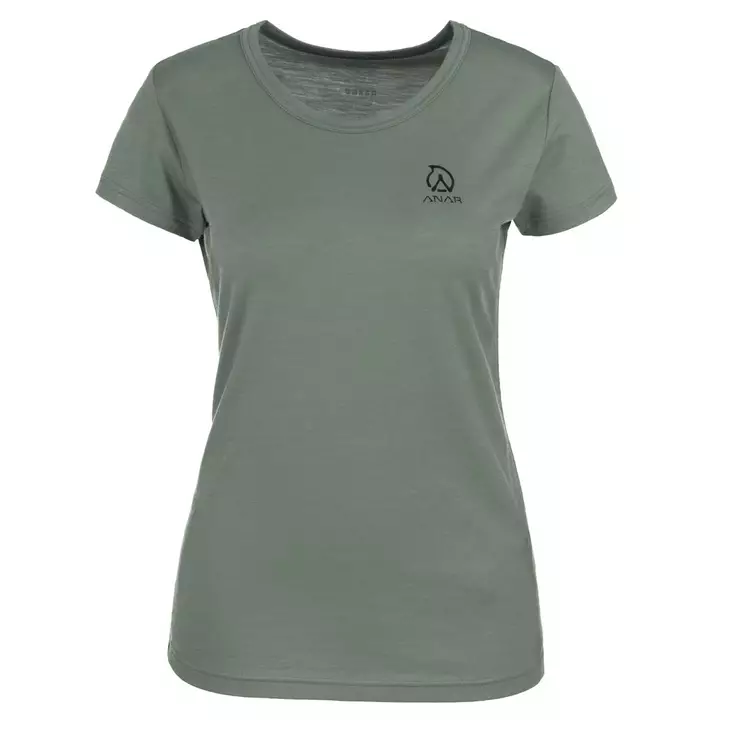 Anar Galda, green t-shirt in merino wool - Shirts and sweaters - 3950001288037 - 1