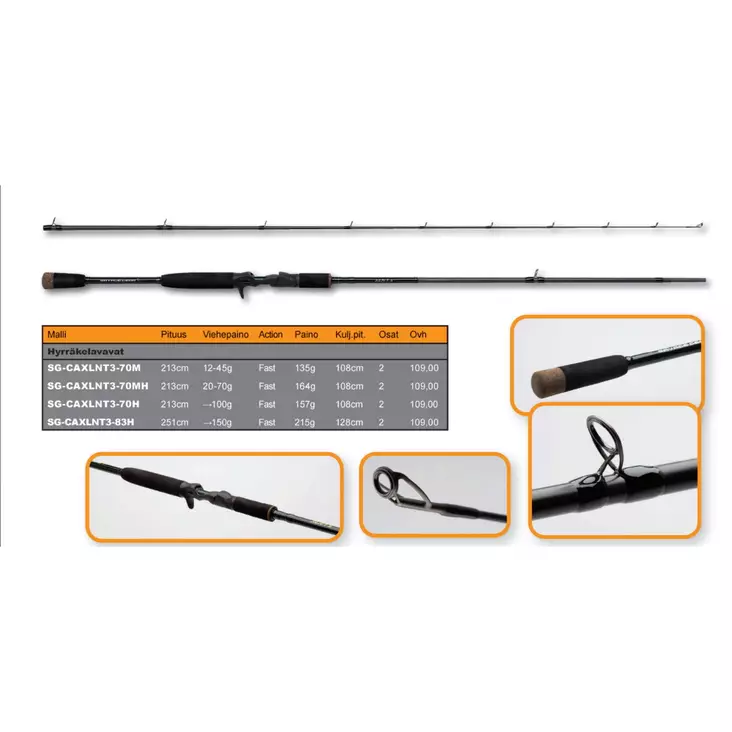 Savage Gear XLNT3 Rod For Baitcasting Reel - 240cm-300cm - 5706301623737 - 1