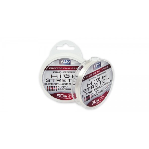 Asso Fluorocarbon High Stretch 50m - Fluorcarbon linor - 8050043363268 - 1
