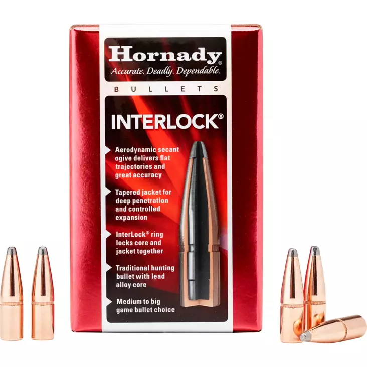 Hornady Kula 338 Interlock SP 250gr 16,2g 100st - Kulor och Hagel - 090255233308 - 1