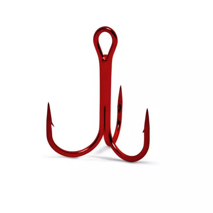 VMC 8540 Vanadium® Round Treble Tin Red -trekrok 10st - Fiske krokar - 3950001270858 - 1
