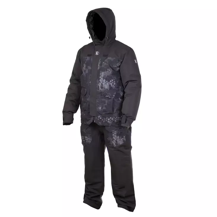 SnowFox ICE-LITE 2-piece thermal suit Camo/black - Ice fishing overalls and thermal overall - 6420071113258 - 1