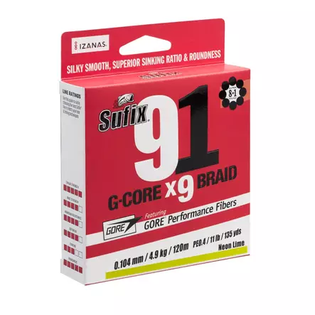 Sufix 91 Neon Chartreuse braided line - Braided Fishing Line - 024777735569 - 1