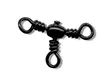 3 Way barrel fishing swivels black 12pcs - Fisherman's tools and accessories - 6418252613109 - 1