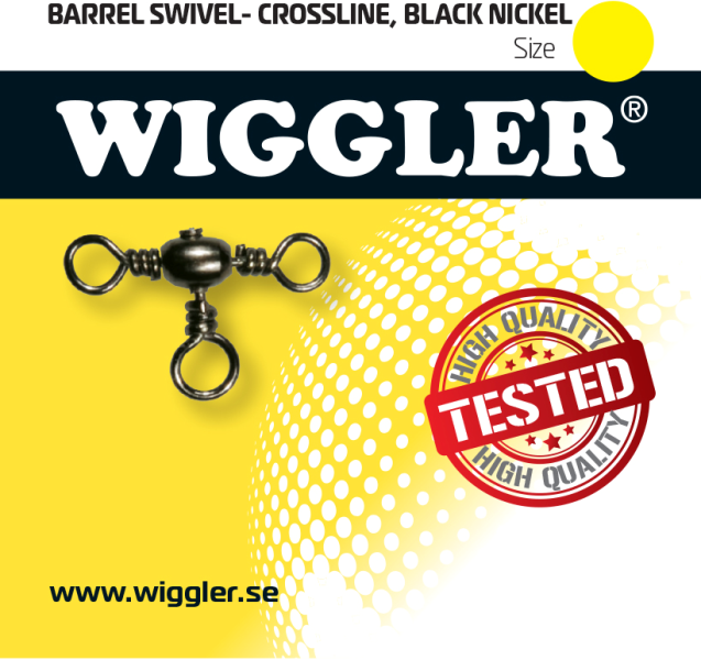 Wiggler Barrel swivel-crossline, black nickel - Fishing leaders and lure snaps - 3950001240899 - 1